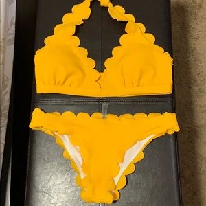 Yellow Scalloped Bikini